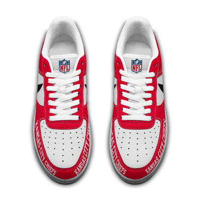 LIMITED EDITION - NEW CUSTOMIZED NFL01 KCC KANSAS CITY CHIEFS AF1 SNEAKERS