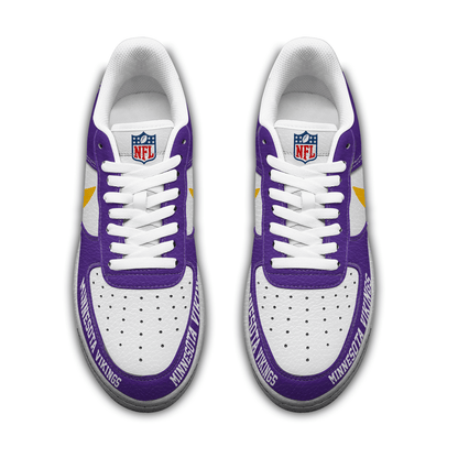 LIMITED EDITION - NEW CUSTOMIZED NFL05 MVK MINNESOTA VIKINGS AF1 SNEAKERS