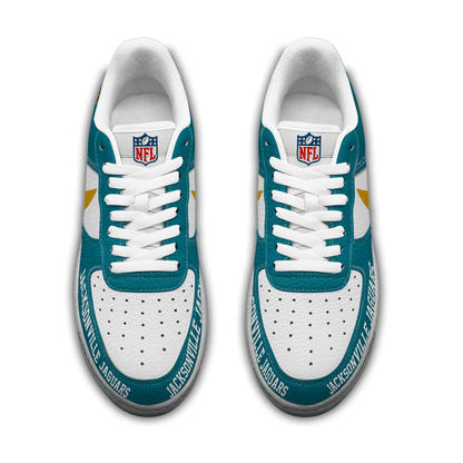 LIMITED EDITION - NEW CUSTOMIZED NFL30 JSJ JACKSONVILLE JAGUARS AF1 SNEAKERS