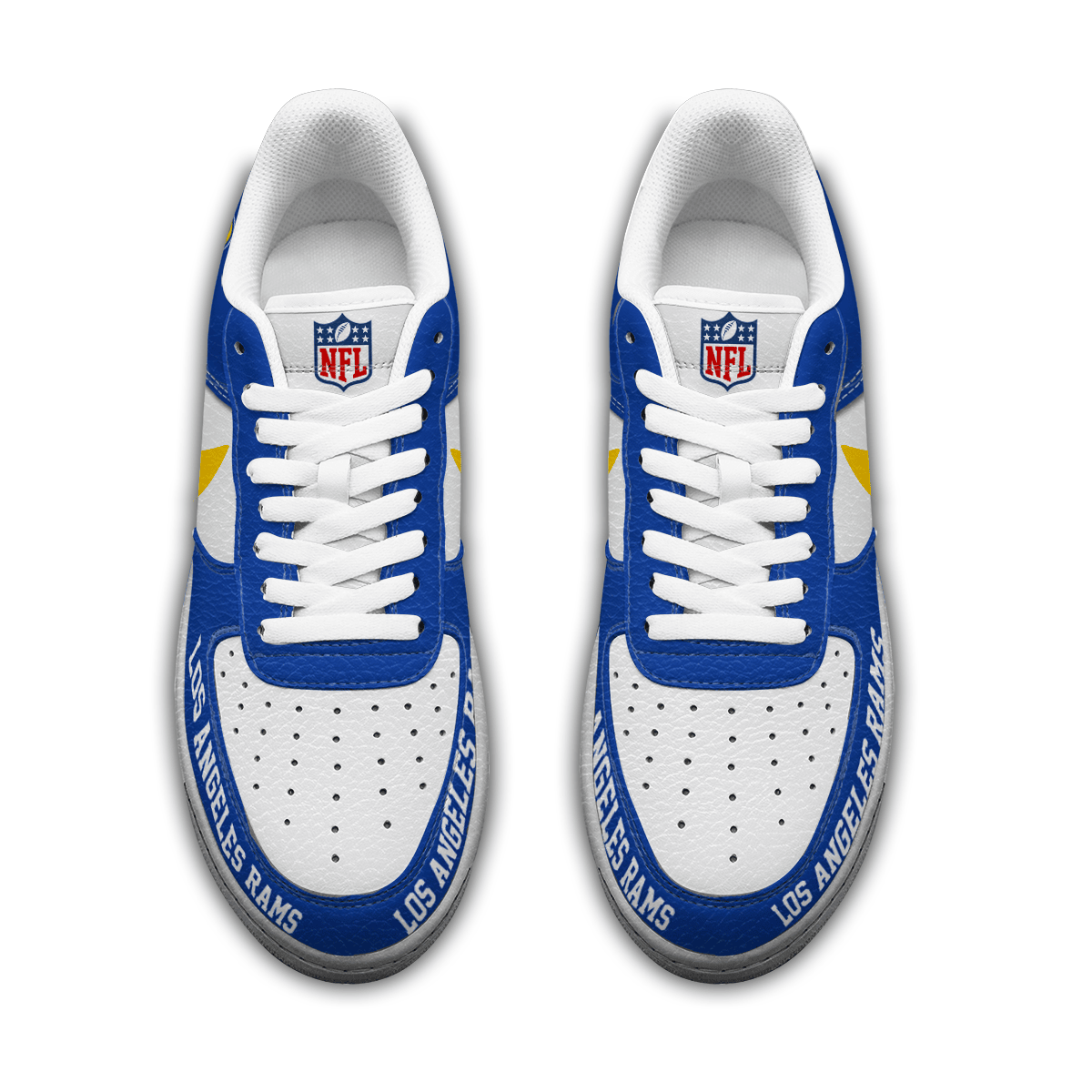 LIMITED EDITION - NEW CUSTOMIZED NFL22 LAR LOS ANGELES RAMS AF1 SNEAKERS