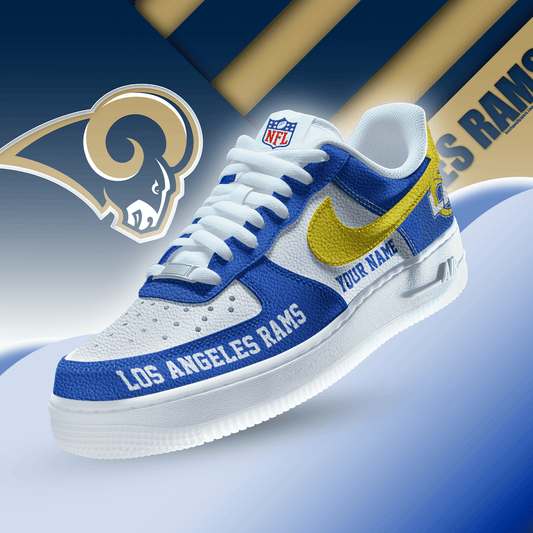 LIMITED EDITION - NEW CUSTOMIZED NFL22 LAR LOS ANGELES RAMS AF1 SNEAKERS