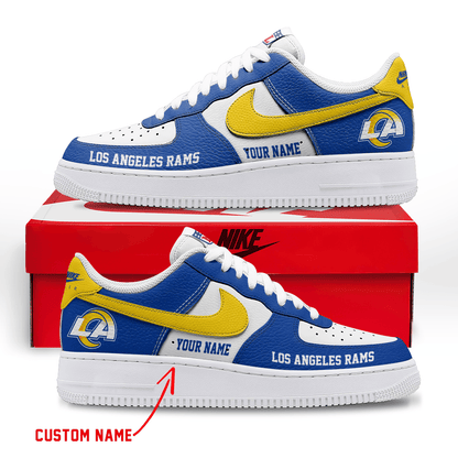 LIMITED EDITION - NEW CUSTOMIZED NFL22 LAR LOS ANGELES RAMS AF1 SNEAKERS