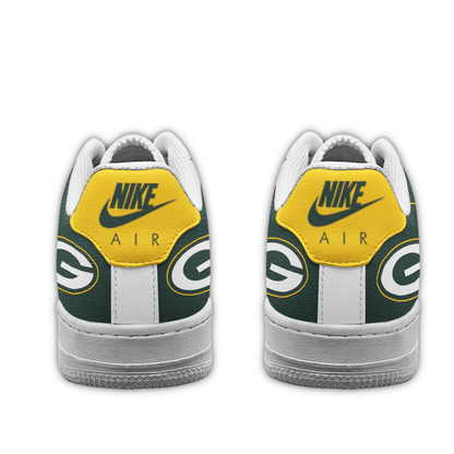 LIMITED EDITION - NEW CUSTOMIZED NFL08 GBP GREEN BAY PACKERS AF1 SNEAKERS