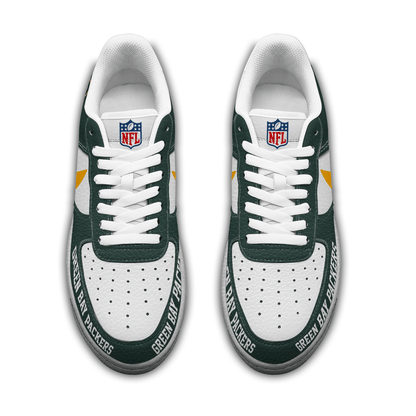 LIMITED EDITION - NEW CUSTOMIZED NFL08 GBP GREEN BAY PACKERS AF1 SNEAKERS