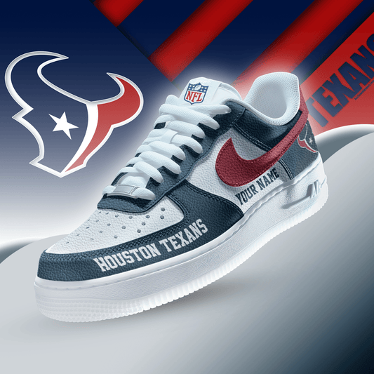 LIMITED EDITION - NEW CUSTOMIZED NFL15 HTT HOUSTON TEXANS AF1 SNEAKERS