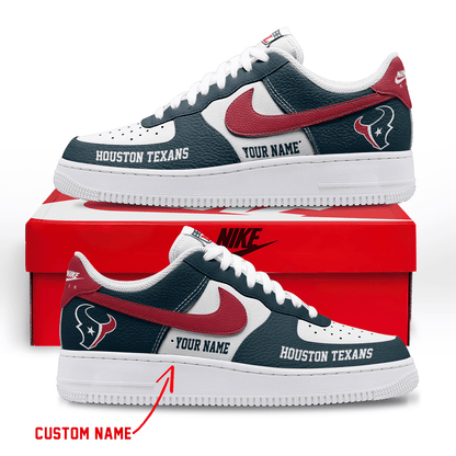 LIMITED EDITION - NEW CUSTOMIZED NFL15 HTT HOUSTON TEXANS AF1 SNEAKERS