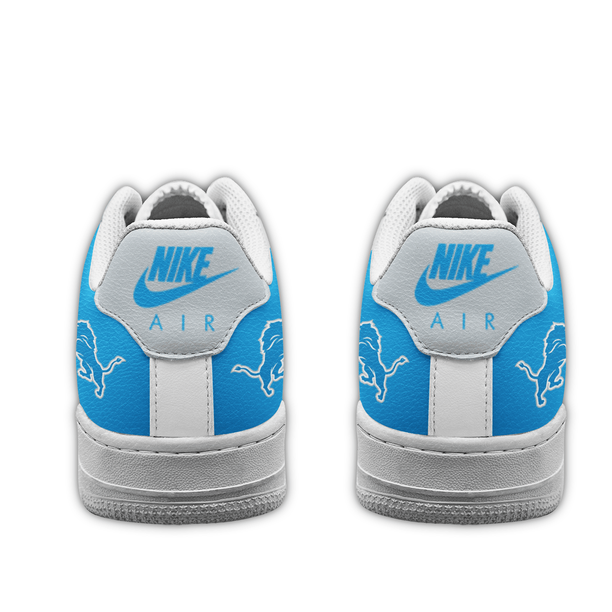 LIMITED EDITION - NEW CUSTOMIZED NFL04 DTL DETROIT LIONS AF1 SNEAKERS