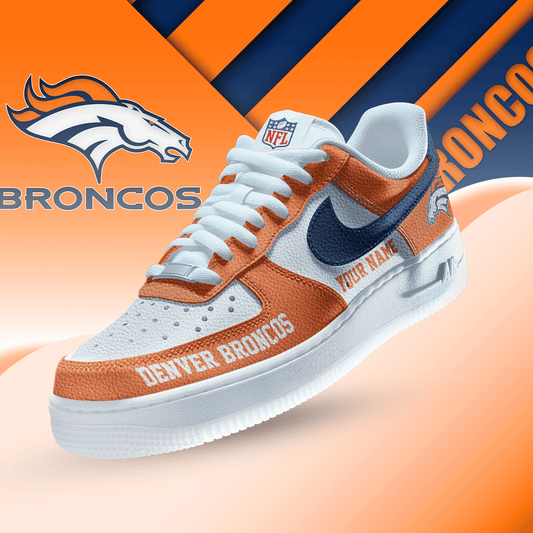 LIMITED EDITION - NEW CUSTOMIZED NFL13 DVB DENVER BRONCOS AF1 SNEAKERS