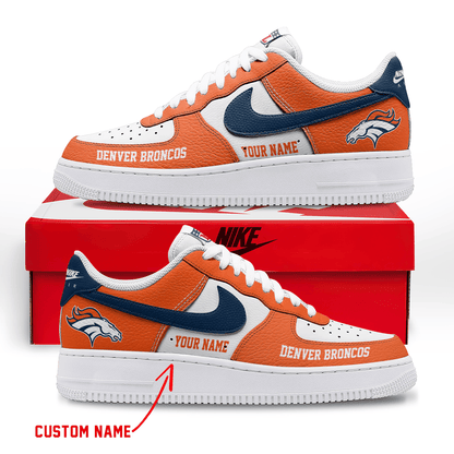 LIMITED EDITION - NEW CUSTOMIZED NFL13 DVB DENVER BRONCOS AF1 SNEAKERS