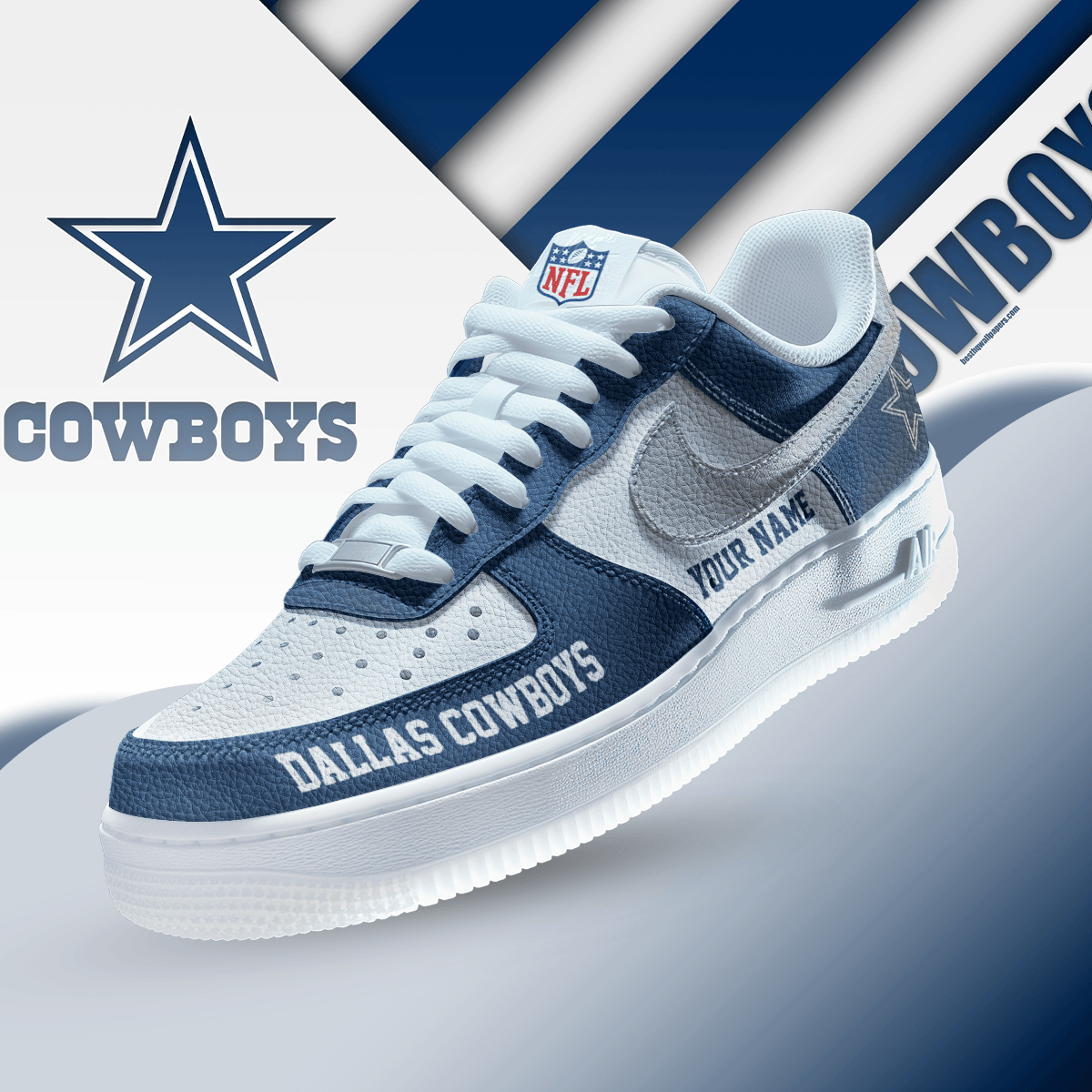 LIMITED EDITION - NEW CUSTOMIZED NFL21 DCB DALLAS COWBOYS AF1 SNEAKERS