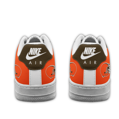 LIMITED EDITION - NEW CUSTOMIZED NFL29 CLB CLEVELAND BROWNS AF1 SNEAKERS