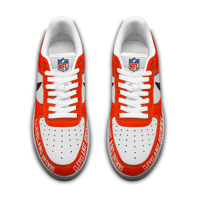 LIMITED EDITION - NEW CUSTOMIZED NFL29 CLB CLEVELAND BROWNS AF1 SNEAKERS