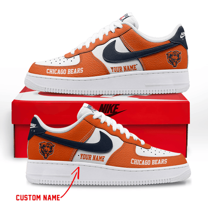 LIMITED EDITION - NEW CUSTOMIZED NFL26 CCB CHICAGO BEARS AF1 SNEAKERS