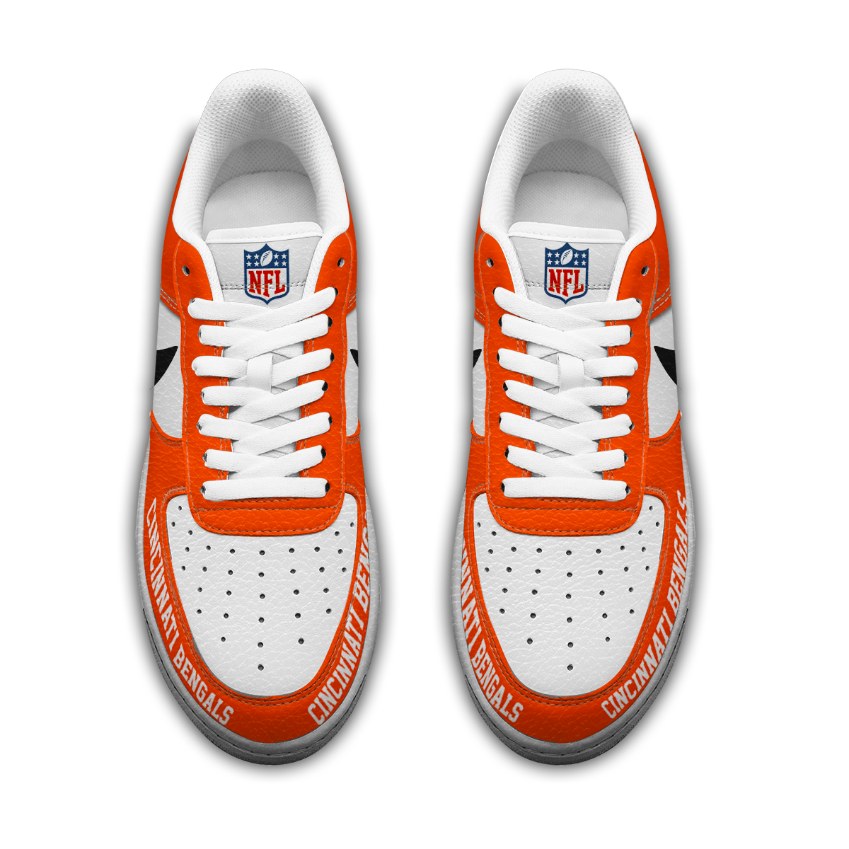 LIMITED EDITION - NEW CUSTOMIZED NFL16 CCB CINCINNATI BENGALS AF1 SNEAKERS
