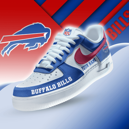 LIMITED EDITION - NEW CUSTOMIZED NFL03 BFB BUFFALO BILLS AF1 SNEAKERS