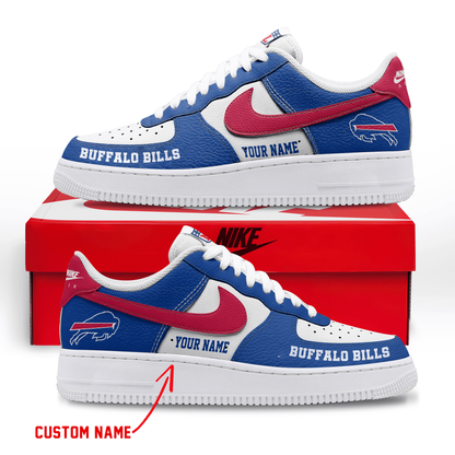 LIMITED EDITION - NEW CUSTOMIZED NFL03 BFB BUFFALO BILLS AF1 SNEAKERS