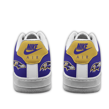 LIMITED EDITION - NEW CUSTOMIZED NFL28 BTR BALTIMORE RAVENS AF1 SNEAKERS