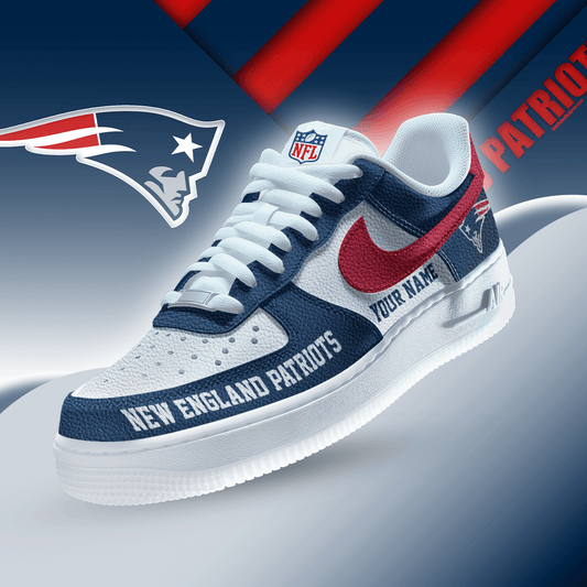 LIMITED EDITION - NEW CUSTOMIZED NFL27 NEP NEW ENGLAND PATRIOTS AF1 SNEAKERS