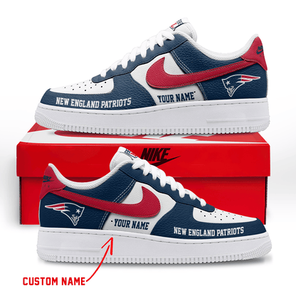 LIMITED EDITION - NEW CUSTOMIZED NFL27 NEP NEW ENGLAND PATRIOTS AF1 SNEAKERS