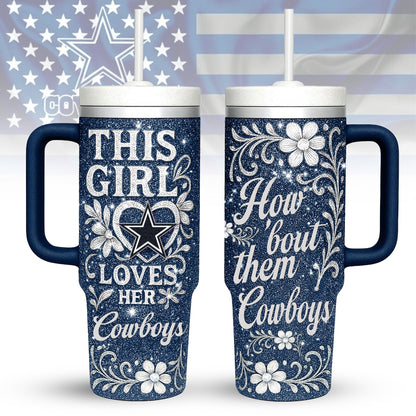 LIMITED EDITION - NEW CUSTOMIZED NFL21 DCB DALLAS COWBOYS 40 OZ TUMBLER