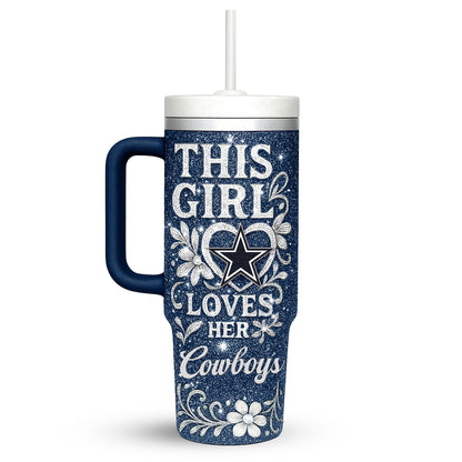 LIMITED EDITION - NEW CUSTOMIZED NFL21 DCB DALLAS COWBOYS 40 OZ TUMBLER