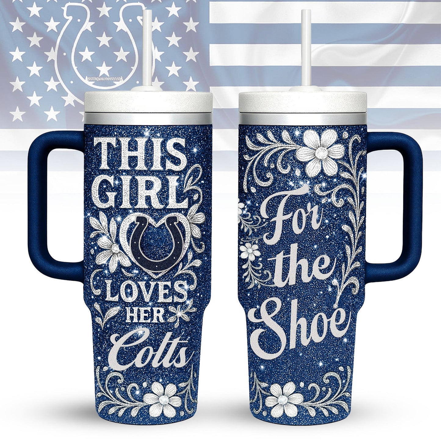 LIMITED EDITION - NEW CUSTOMIZED NFL17 IDC INDIANAPOLIS COLTS 40 OZ TUMBLER