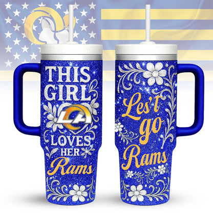 LIMITED EDITION - NEW CUSTOMIZED NFL22 LAR LOS ANGELES RAMS 40 OZ TUMBLER