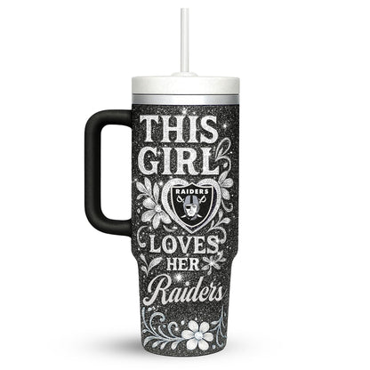 LIMITED EDITION - NEW CUSTOMIZED NFL07 LVR LAS VEGAS RAIDERS 40 OZ TUMBLER