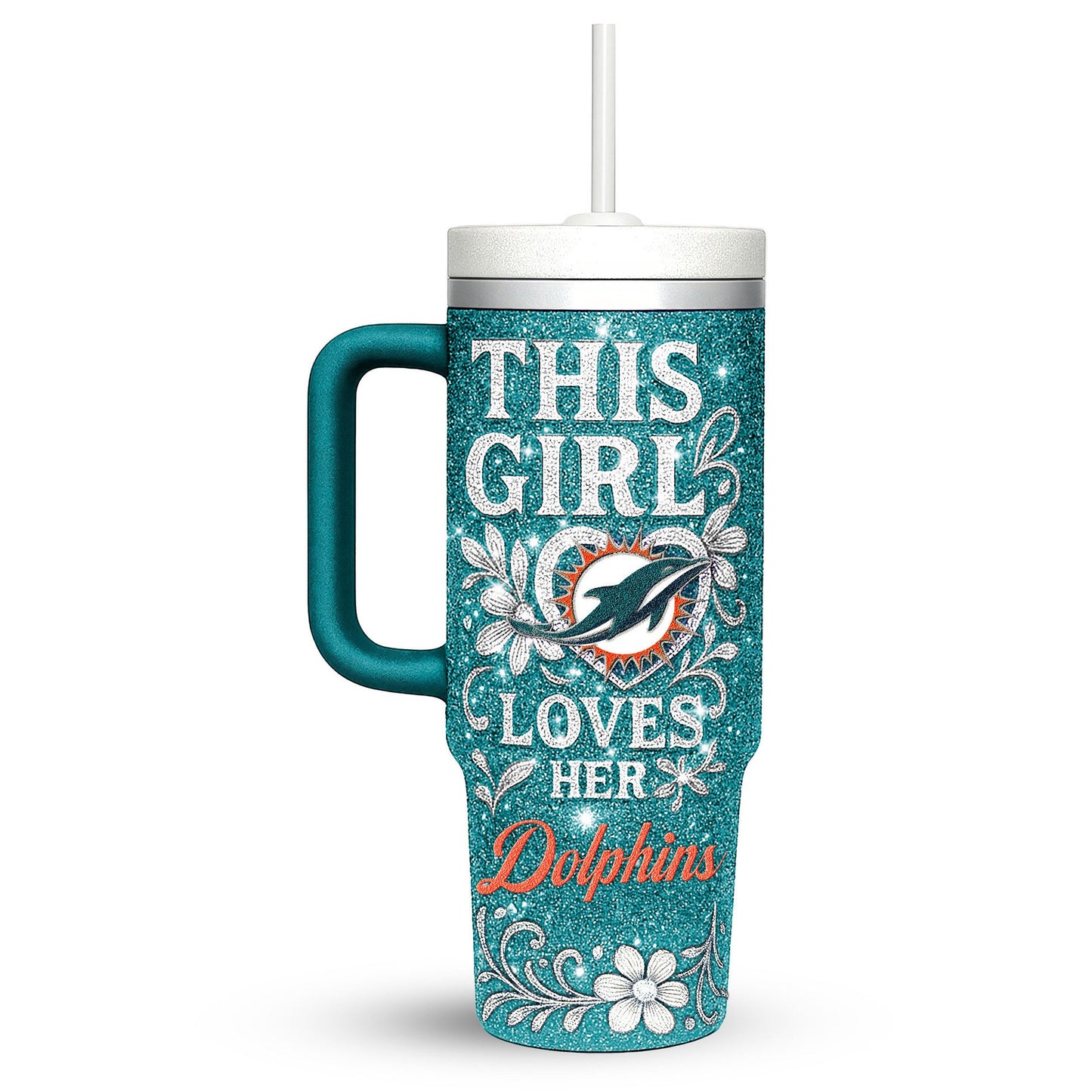 LIMITED EDITION - NEW CUSTOMIZED NFL19 MDP MIAMI DOLPHINS 40 OZ TUMBLER