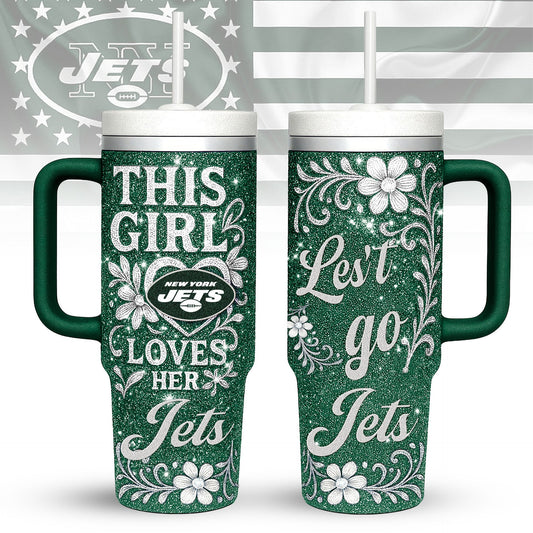 LIMITED EDITION - NEW CUSTOMIZED NFL25 NYJ NEW YORK JETS 40 OZ TUMBLER