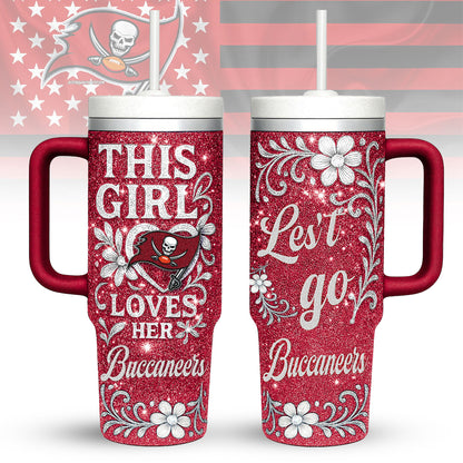 LIMITED EDITION - NEW CUSTOMIZED NFL10 TBB TAMPA BAY BUCCANEERS 40 OZ TUMBLER