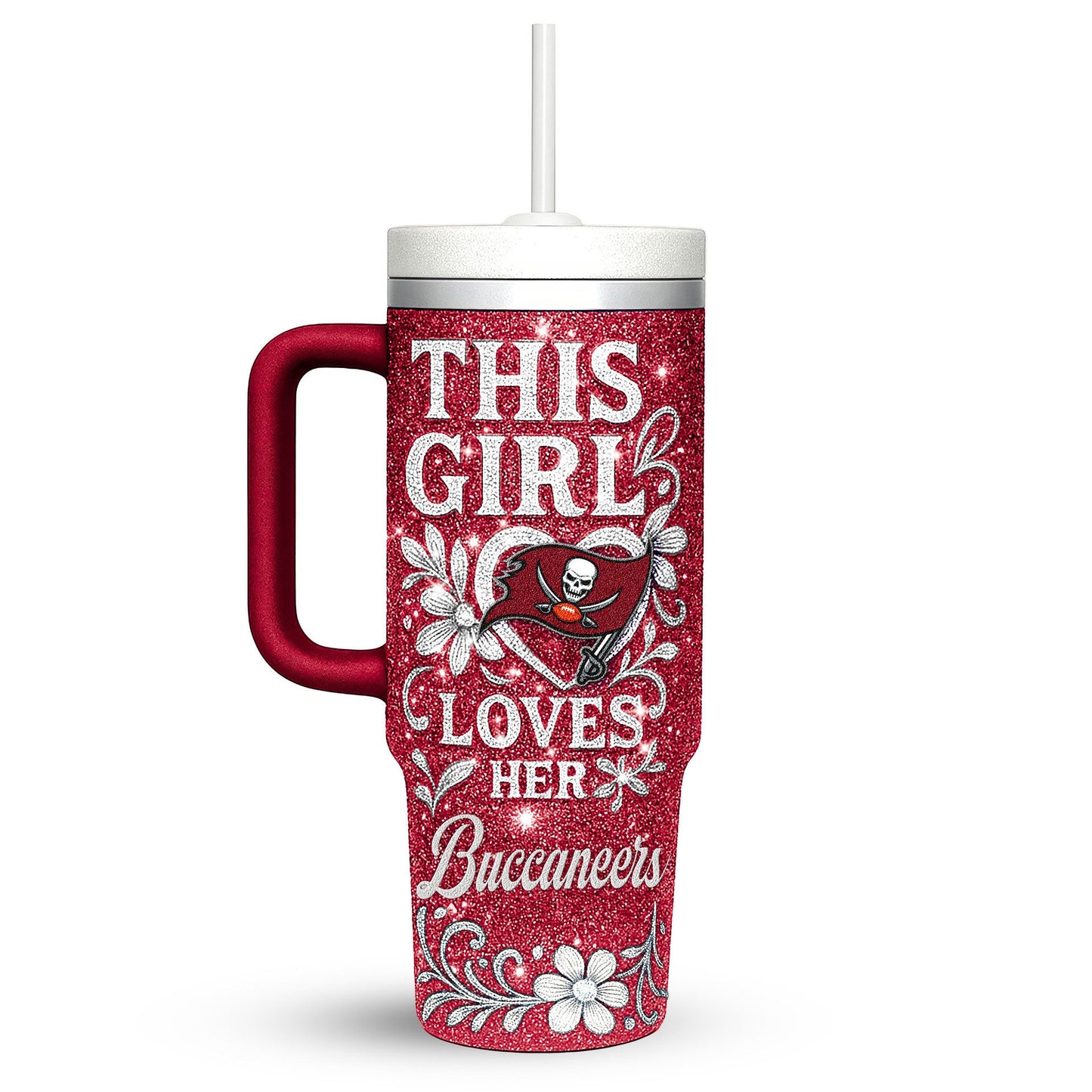 LIMITED EDITION - NEW CUSTOMIZED NFL10 TBB TAMPA BAY BUCCANEERS 40 OZ TUMBLER