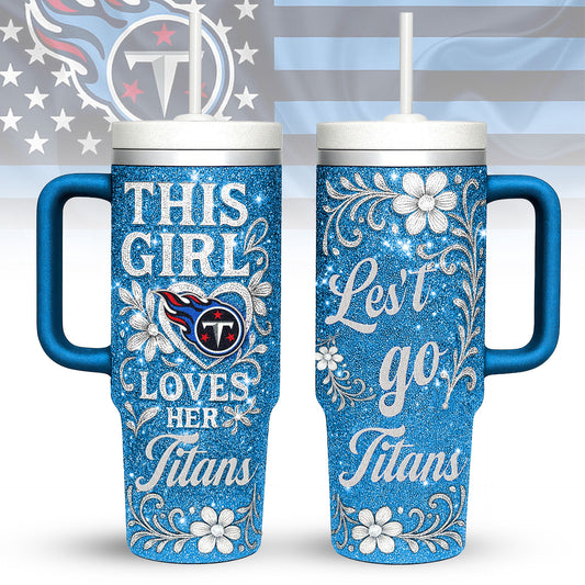 LIMITED EDITION - NEW CUSTOMIZED NFL31 TST TENNESSEE TITANS 40 OZ TUMBLER