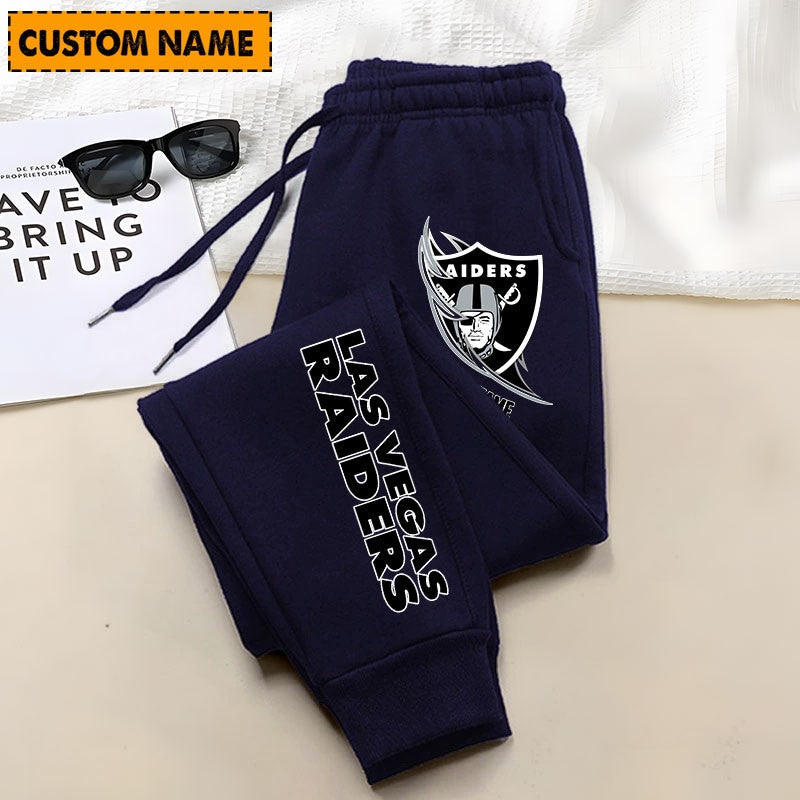 LIMITED EDITION - NEW PERSONALIZED NFL07 LVR LAS VEGAS RAIDERS JOGGERS