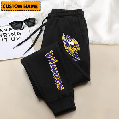 LIMITED EDITION - NEW PERSONALIZED NFL05 MVK MINNESOTA VIKINGS JOGGERS