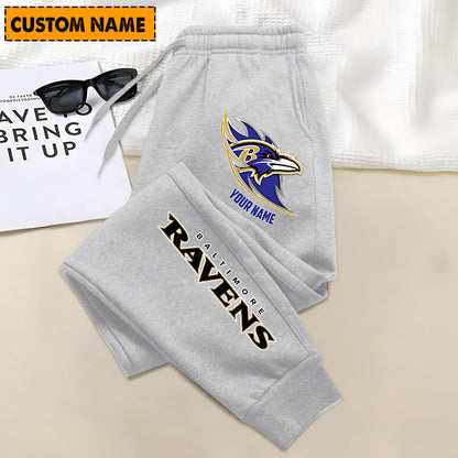 LIMITED EDITION - NEW PERSONALIZED NFL28 BTR BALTIMORE RAVENS JOGGERS