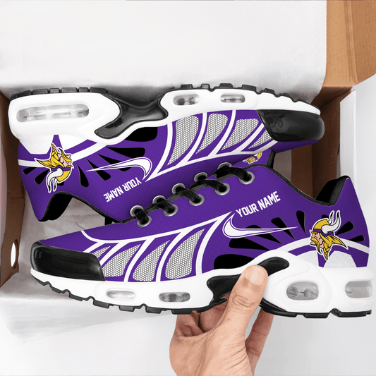 LIMITED EDITION - NEW CUSTOMIZED NFL05 MVK MINNESOTA VIKINGS UNISEX AIR MAX PLUS SNEAKERS