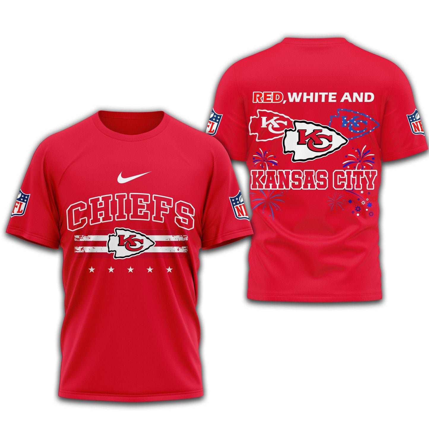 LIMITED EDITION - NEW PREMIUM NFL01 KCC KANSAS CITY CHIEFS UNISEX T-SHIRT
