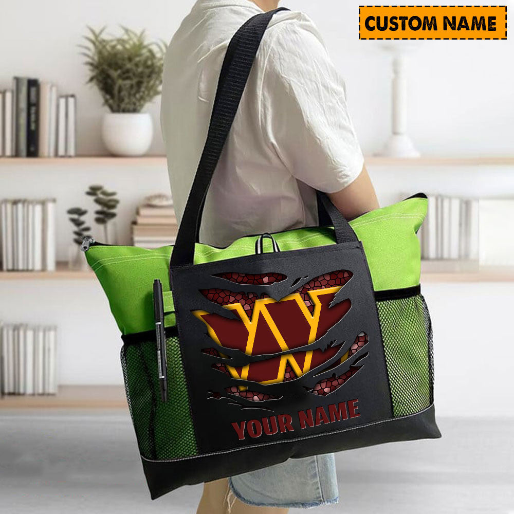 LIMITED EDITION - NEW CUSTOMIZED NFL12 WTC WASHINGTON COMMANDERS WATERPROOF TOTE BAG