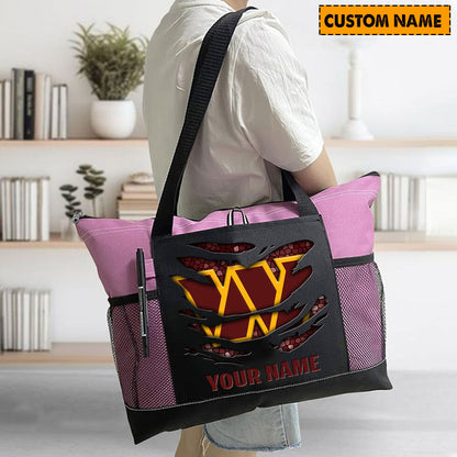 LIMITED EDITION - NEW CUSTOMIZED NFL12 WTC WASHINGTON COMMANDERS WATERPROOF TOTE BAG