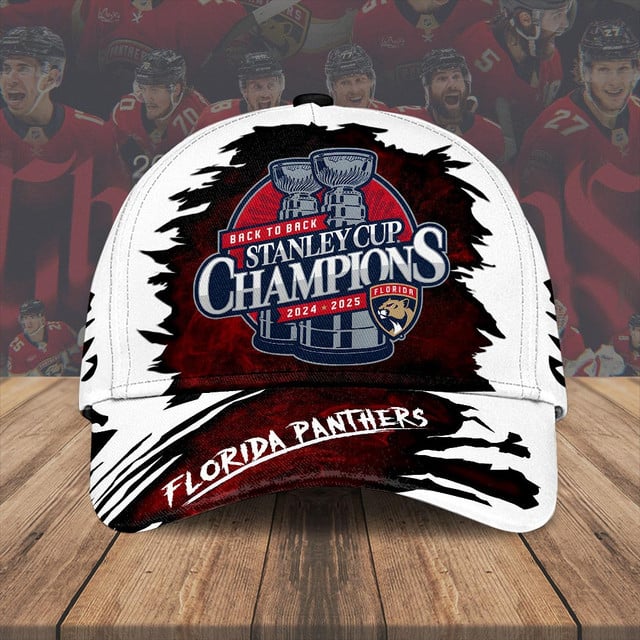 LIMITED EDITION - NEW CUSTOMIZED NHL01 FPT FLORIDA PANTHERS CLASSIC CAP