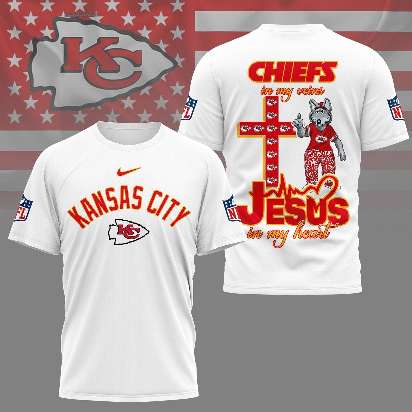 LIMITED EDITION - NEW PREMIUM NFL01 KCC KANSAS CITY CHIEFS UNISEX T-SHIRT
