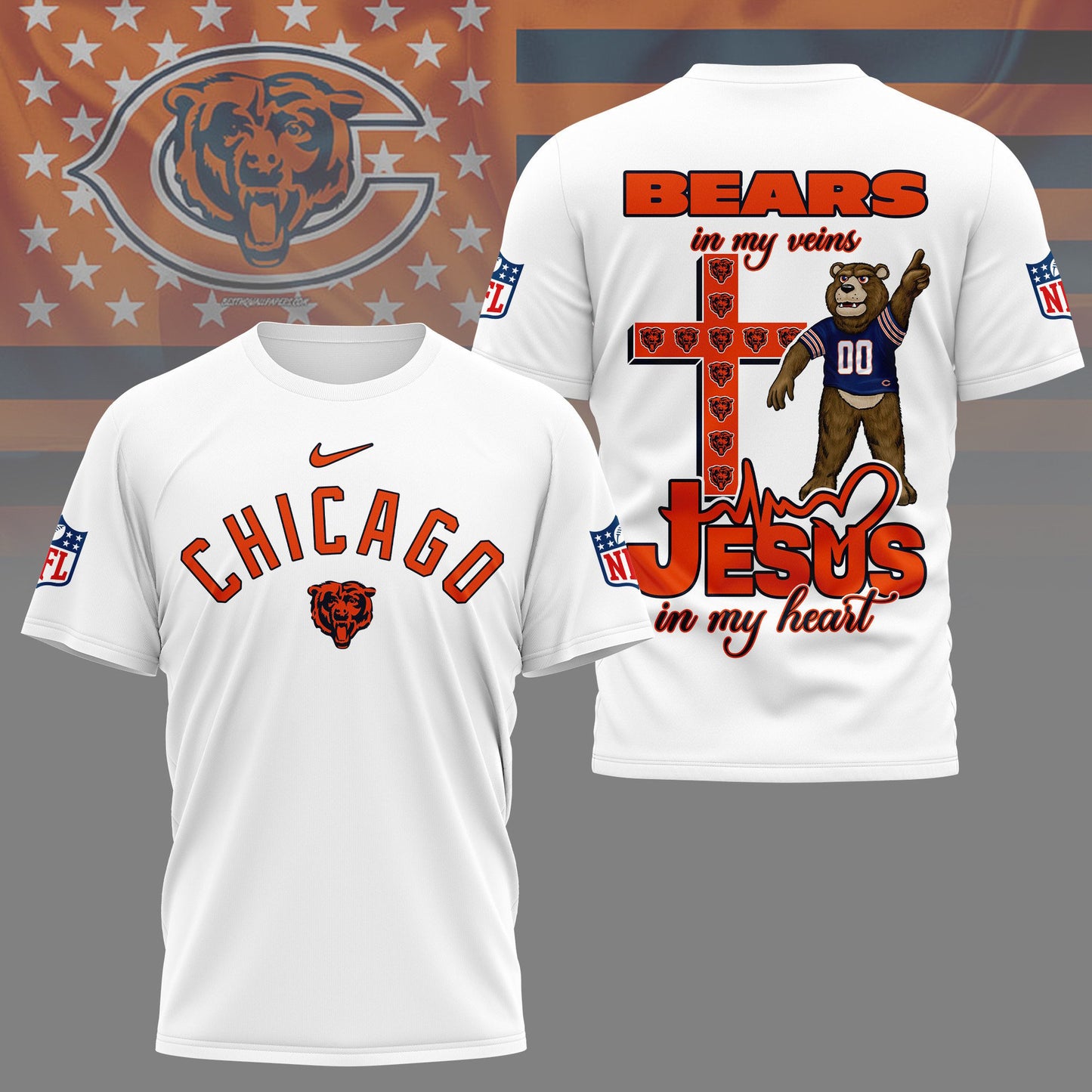 LIMITED EDITION - NEW PREMIUM NFL26 CCB CHICAGO BEARS UNISEX T-SHIRT
