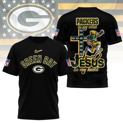 LIMITED EDITION - NEW PREMIUM NFL08 GBP GREEN BAY PACKERS UNISEX T-SHIRT