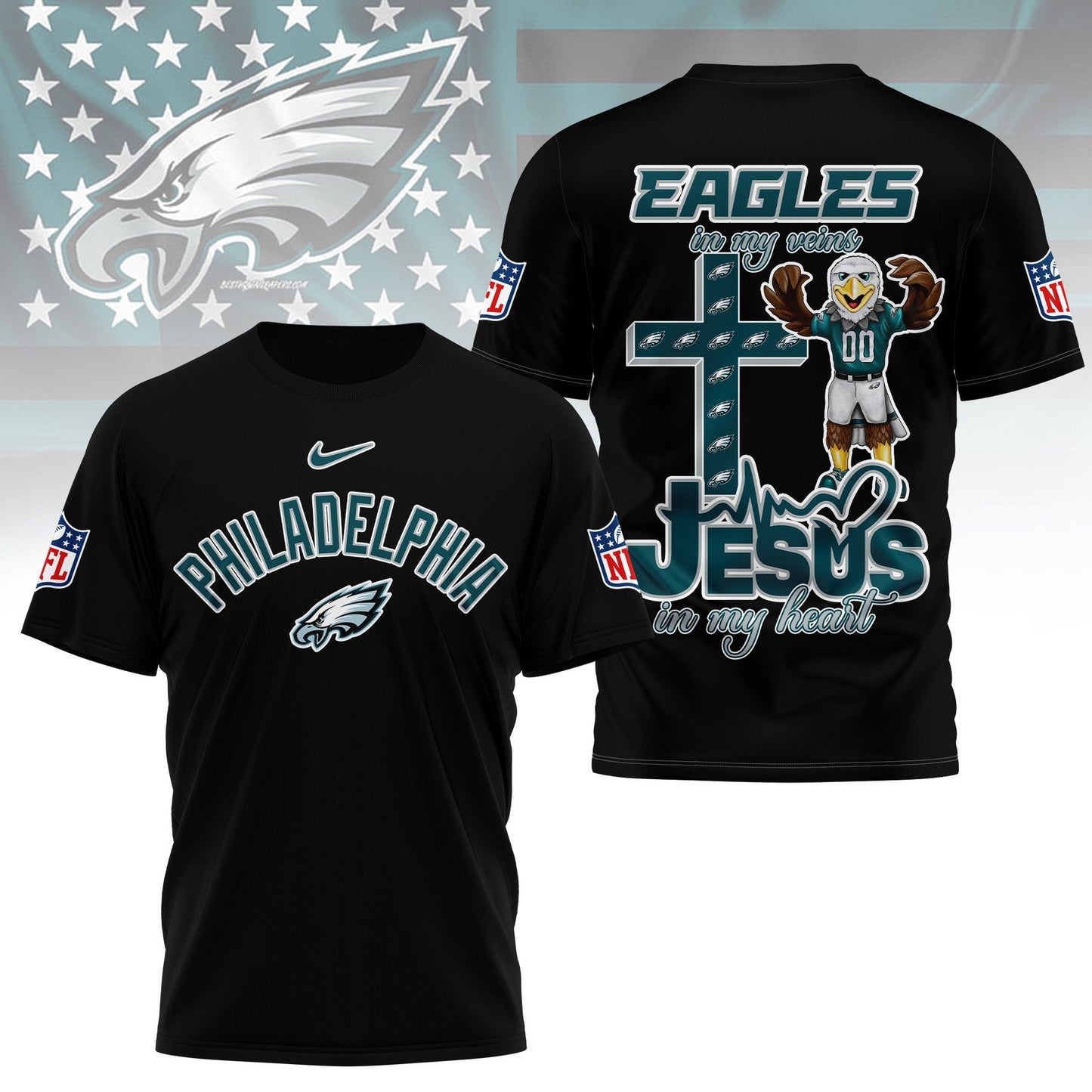 LIMITED EDITION - NEW PREMIUM NFL02 PPE PHILADELPHIA EAGLES UNISEX T-SHIRT