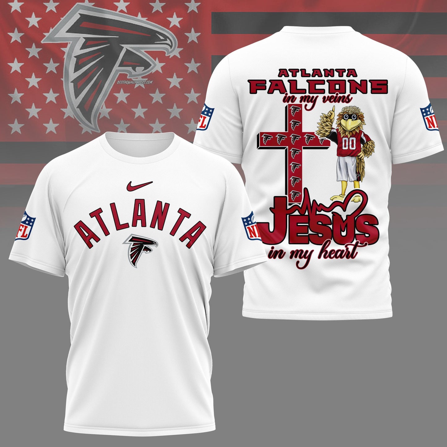 LIMITED EDITION - NEW PREMIUM NFL18 ATF ATLANTA FALCONS UNISEX T-SHIRT