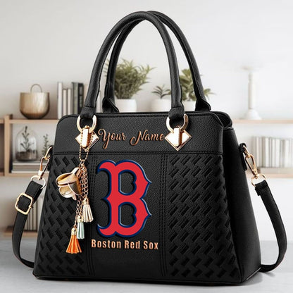 LIMITED EDITION - NEW CUSTOMIZED MLB03 BRS BOSTON RED SOX WOMEN'S HANDBAGS MULTICOLOR
