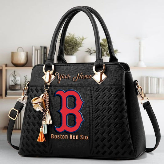 LIMITED EDITION - NEW CUSTOMIZED MLB03 BRS BOSTON RED SOX WOMEN'S HANDBAGS MULTICOLOR