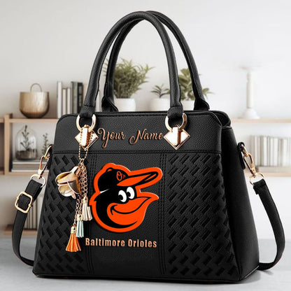LIMITED EDITION - NEW CUSTOMIZED MLB25 BOS BALTIMORE ORIOLES WOMEN'S HANDBAGS MULTICOLOR