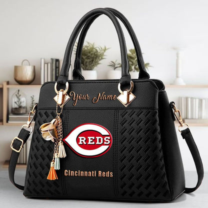 LIMITED EDITION - NEW CUSTOMIZED MLB05 CRS CINCINNATI REDS WOMEN'S HANDBAGS MULTICOLOR